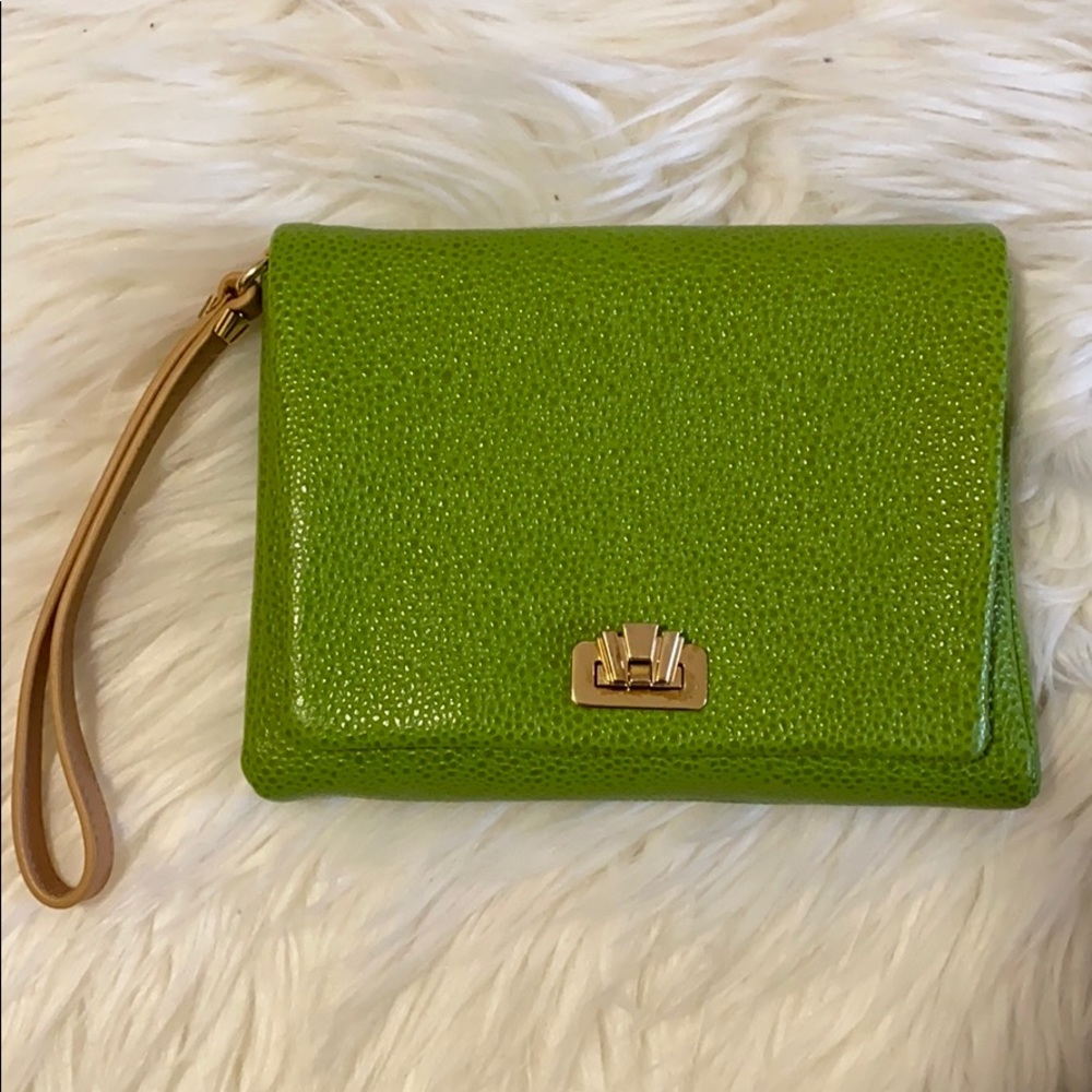 Henri Bendel Green Wristlet